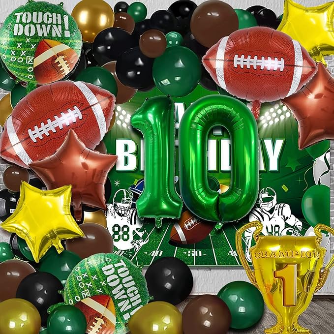 Football Balloons Set Football Birthday Party Decorations Football Touchdown Sports Theme Birthday Party Decoration, Tailgate Game Day Football Theme Supplies Birthday Party Decorations