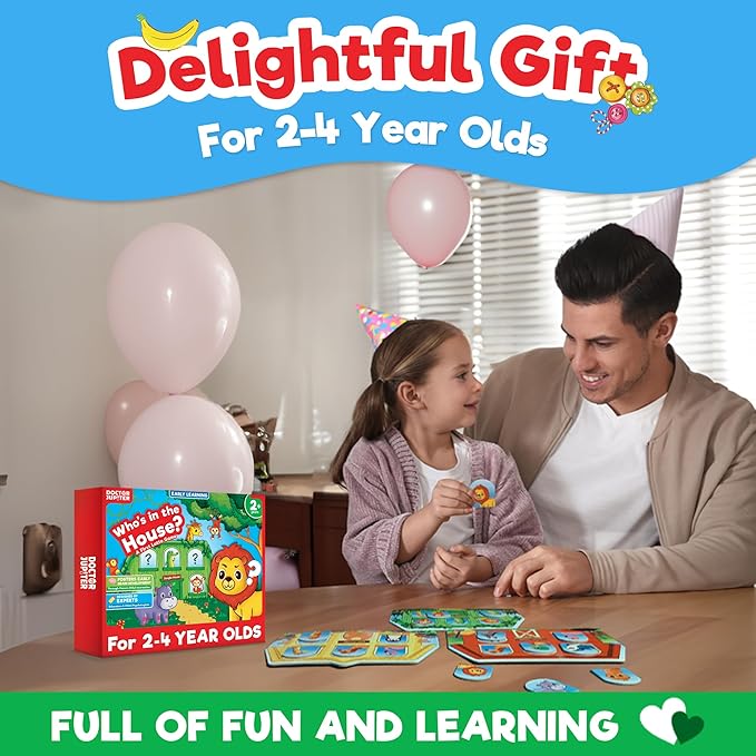 Doctor Jupiter Who's in The House Game | Toys for Ages 2-4 | Birthday Gift for 2 Year Old Boys and Girls | Toddler Toys for 2-3-4 Year Old | Learning & Education Toys