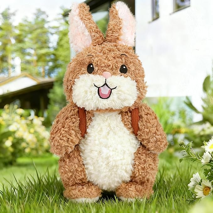 PuffPop-Rabbit Plush Toys, Cute Rabbit Plush Toys, Rabbits Carrying Radishes, Gifts for Children, Easter Rabbit Gifts (8-inch)