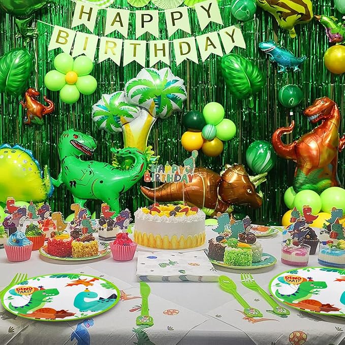 20Pcs 9 Inch Dinosaur Party Plates Cute Cartoon Dino Theme Heavy Duty Paper Plates Disposable Paperplates for Baby Shower Boys Girls Kids Dinosaur Birthday Party Decorations Supplies