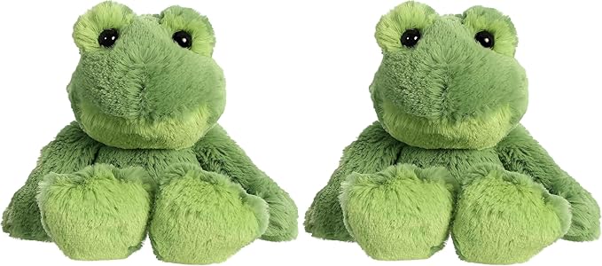 Aurora® Adorable Mini Flopsie™ Fernando Frog™ Stuffed Animal - Mini Companions Ready for Playful Adventures - for Kids All Ages, Toddlers, Adults, and Families - Green 5.5 Inches (Pack of 2)