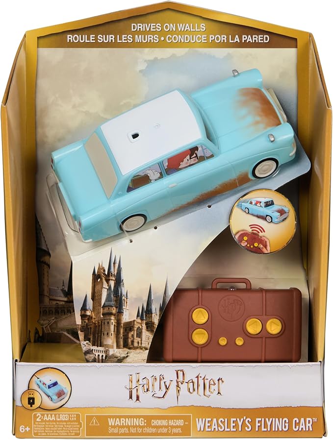 Wizarding World Harry Potter, Weasley’s Flying Remote Control Car with Zero Gravity Technology, Drives Indoors on Walls & Floors, Kids Toys for Ages 6 and up