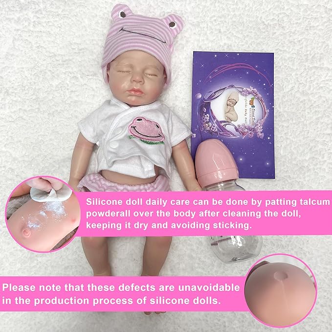 OtardDolls 33cm Reborn Baby Dolls Silicone Full Body Girl Lifelike Handmade Painted Dolls Silicone Reborn Babies for Kids