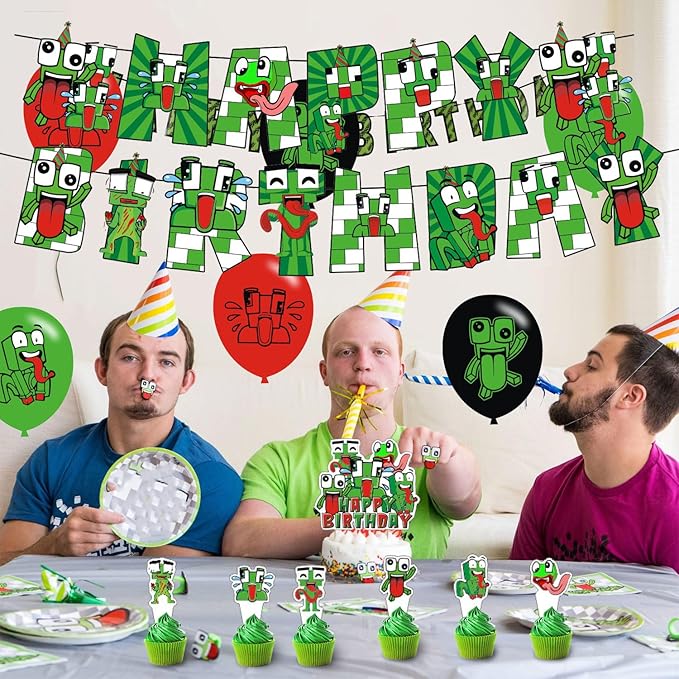 Unspeak-able Party Decorations,Birthday Party Supplies For Unspeak-able Party Supplies Includes Banner - Cake Topper - 12 Cupcake Toppers - 18 Balloons