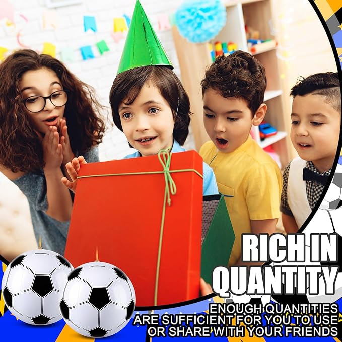 12 Pcs Soccer Party Favors Punching Balloons for Kids PVC Inflatable Punch Balloon Bouncy Balls with Rubber Band Handle Goodie Bags Stuffers for Soccer Birthday Supplies Pool Decoration