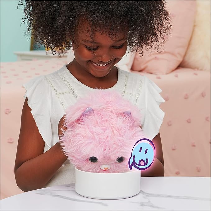 WHAT THE FLUFF?, Purr ‘n Fluff, Surprise Reveal Interactive Toy Pet with Over 100 Sounds and Reactions, Kids Toys for Girls Ages 5 and up