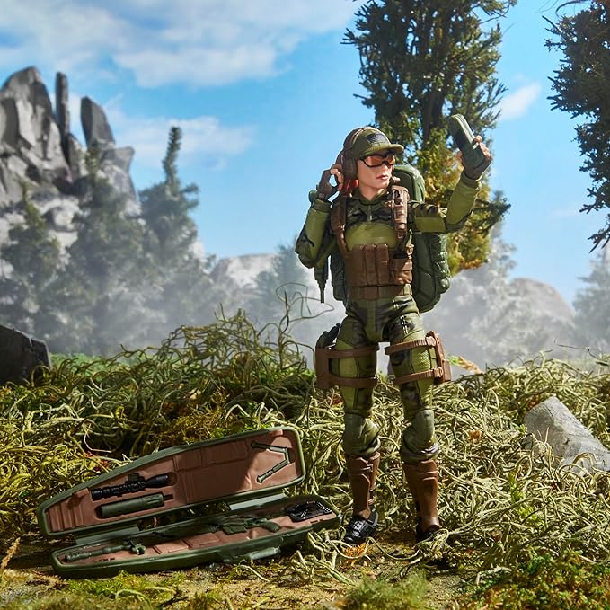 G.I. Joe Classified Series 60th Anniversary Action Marine - Sniper, Collectible 6 Inch Action Figure with Ghillie Suit and 19 Accessories