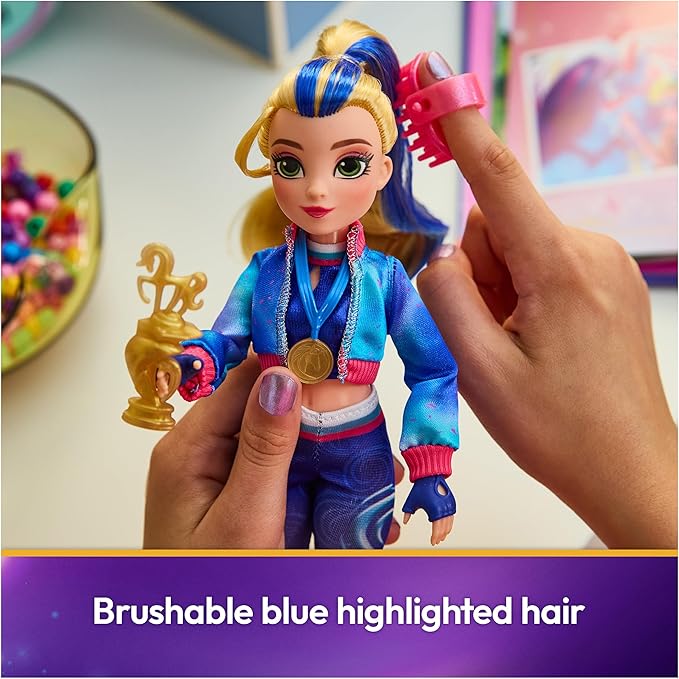Unicorn Academy, Power of Friendship Isabel Doll, Easter Gifts Idea, Dolls & Unicorn Toys for Girls with Trophy, Medal & 5 Fashion Accessories, 9.5”