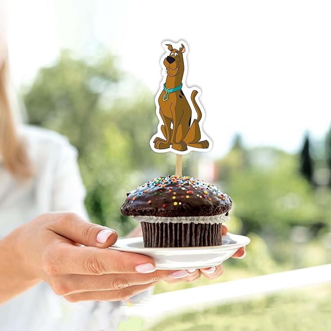 "Scoby Do Cupcake Topper – Cartoon Dog Theme Birthday Party Decoration Supplies – Fun and Colorful Cupcake Picks for Adults – Perfect for Birthday Parties, Events, and Dessert Table Décor"