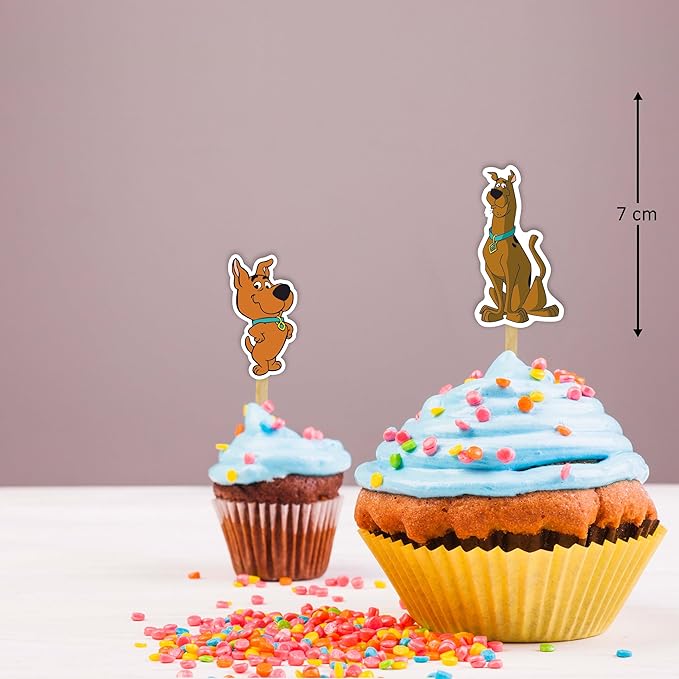 "Scoby Do Cupcake Topper – Cartoon Dog Theme Birthday Party Decoration Supplies – Fun and Colorful Cupcake Picks for Adults – Perfect for Birthday Parties, Events, and Dessert Table Décor"