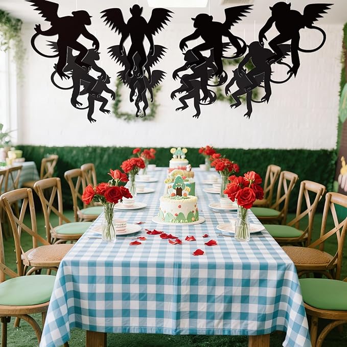Preboun 20 Pcs Wizard Party Hanging Red Poppy Flowers Decorations, Artificial Poppy Flowers Banner Ceiling Decor for Classroom Wizard Birthday Shower Party Favor Supplies(Black,Classic)