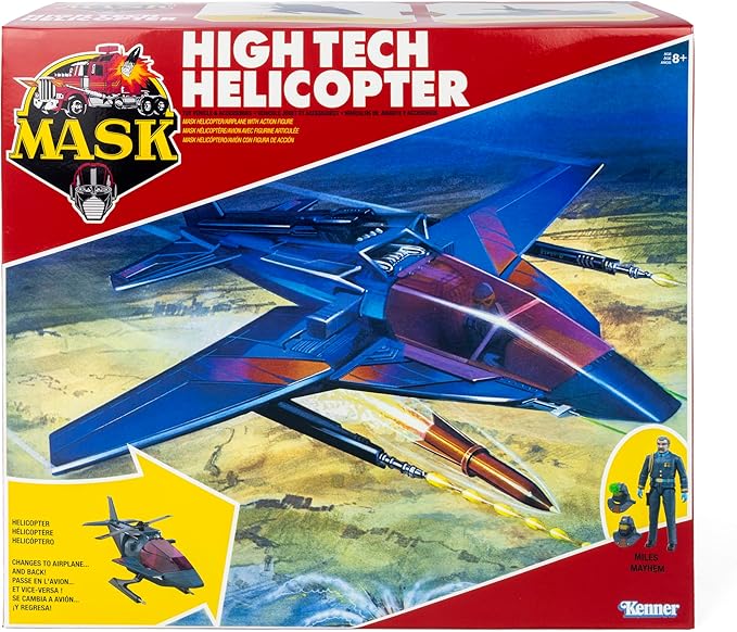The Loyal Subjects M.A.S.K. High Tech Helicopter with Miles “Wolf” Mayhem Action Figure