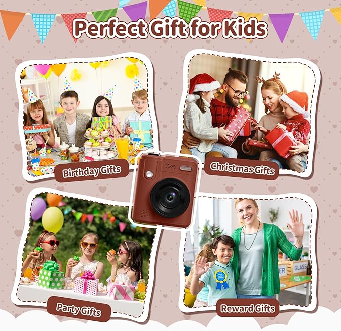 Kids Camera Gifts for Girls Boys - Christmas Birthday Xmas Gift for Girl Boy Age 3 4 5 6 7 8 9 10 11 12 Year Old - Instant Print Digital Toys Ages 3-5 6-8 8-12 Years Olds - Toddler Learning Kid Toy