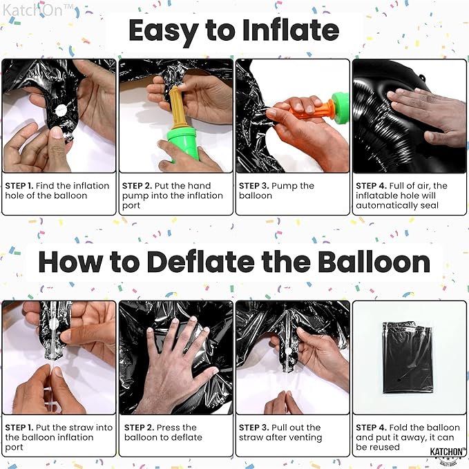KatchOn, Giant Black 8 Number Balloon - 40 Inch | Black Number 8 Balloon | 8 Birthday Balloon, 8th Birthday Decorations Boys | Number 8 Balloon for 8 Year Old Boy Birthdays Decorations
