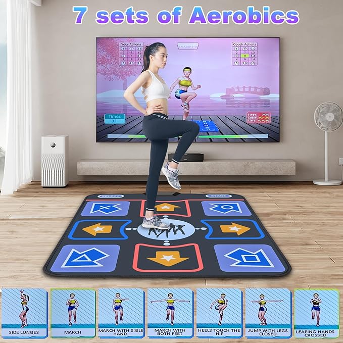 Retro TV Game Console for Kids,Kids TV Games with Dance Mat,with 21 AR Gun Shooting Game, 200+ Dance mat Songs,100+ independently Developed Games, Plug and Play,Giftware for Boys & Girls