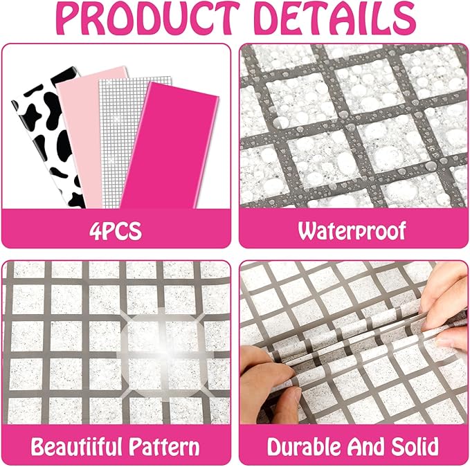 CHUNNIN 4PCS Disco Cowgirl Party Decorations Pink Cowgirl Tablecloth Cow Print Western Party Supplies Pink Disco Ball Plastic Table Cover Disposable for Girls Birthday Bachelorette 80s 90s Favors