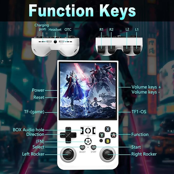 R36MAX Retro Handheld Game Console with Gift Card & Premium Bag, 4.0 Inch IPS Screen, 21,000+ Classic Game, Portable Linux System, 4000mAh Battery Retro Gaming Console (Pink Set)