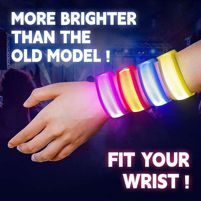 40 PCS LED Glow Bracelets, Light Up Wristbands - Halloween Glow in The Dark Party Bracelets Favors Supplies for Christmas, Concerts, Festivals, Game Prizes, Sports, Rave Accessories.