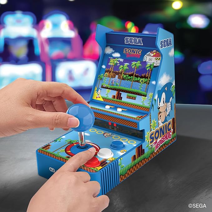 My Arcade Sonic Joystick Player: Sonic The Hedgehog, 2 Games in 1, Sega Classic, Gifts for Kids and Adults