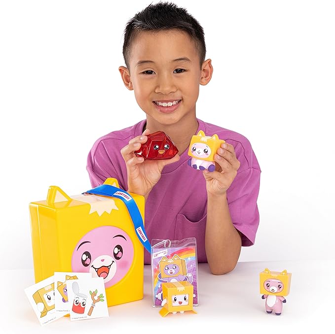 LankyBox Mini Foxy Mystery Box Foxy Mystery Box with 9 Exciting Toys to Discover Inside, Officially Licensed LankyBox Merch