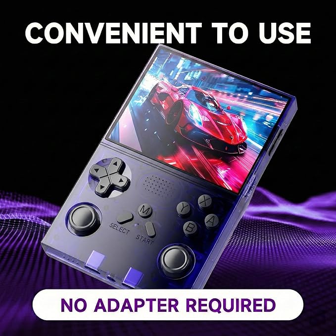 R40 Retro Handheld Game Console - Open Source System,3.5" IPS Screen, 18,000+ Classic Games, 128G TF Card, 3000mAh Battery, Portable Gaming Player for Travel, Retro Gaming Console, Blue
