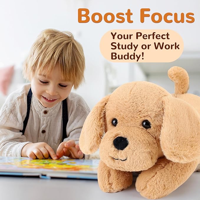 Yellow Lab Weighted Stuffed Animals - 28 Inch 5.0 Pounds Weighted Plushies Labradoodle Stuffed Animal - Large Dog Plush Pillow - Cute Plush Toy Gifts for Kids & Adults (28" 5.0 lbs)