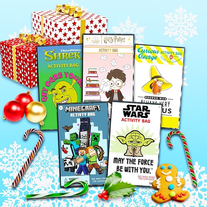 Minecraft Party Favors for Kids Bundle ~ 24 Mini Play Packs with Coloring Books, Stickers, Crayons, More | Minecraft Party Supplies