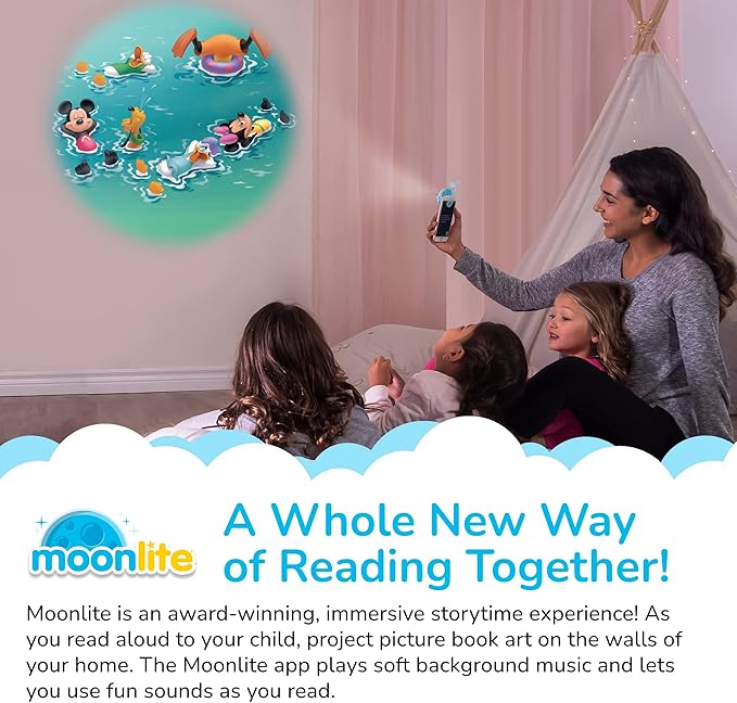 Moonlite Storytime - Disney's Mickey & Friends A Summer Day Storytime Disc - A Magical Read Together - Projector Sold Separately - Digital Story w/ Sound FX - Learning Gifts for Kids Ages 1 Year & Up