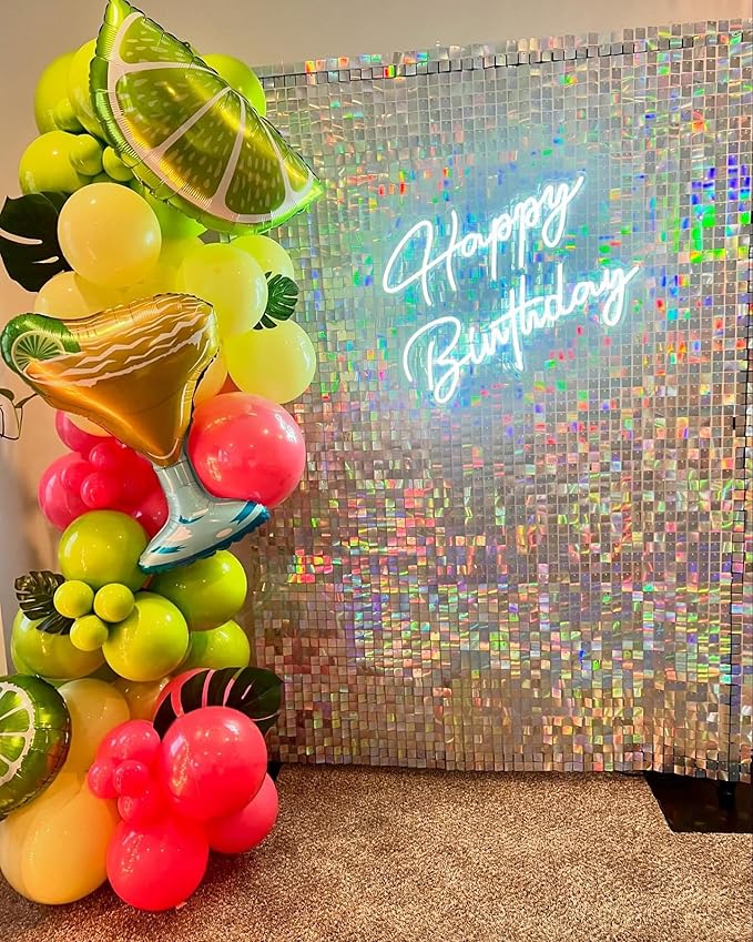 Pink Green Yellow Margs and Matrimony Balloon Arch kit for Beach Bachelorette Last Toast Final Fiesta Bridal Shower Margarita Party Decoration (Pink Green)