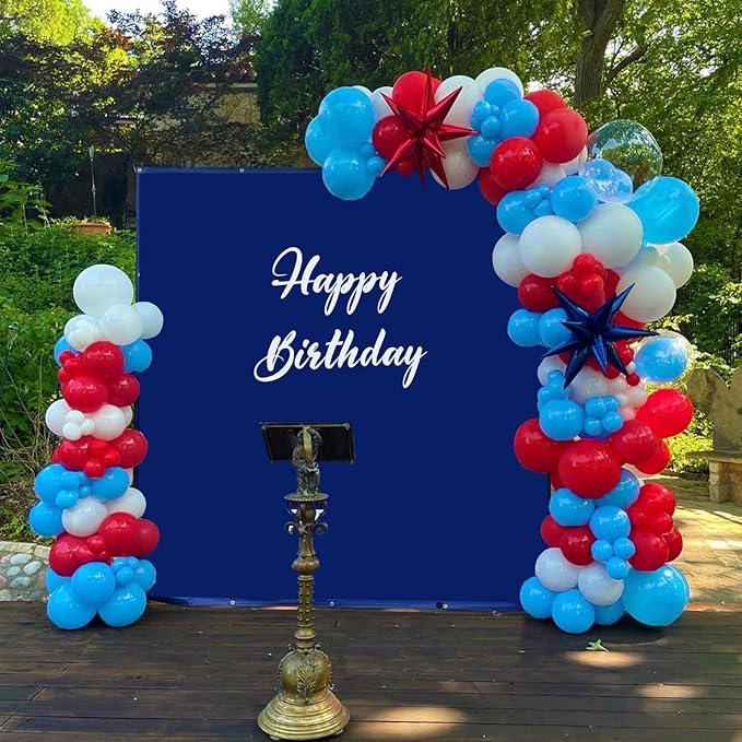 Red Blue White Balloon Set,12 Inchs Red White Blue Balloons, Blue and Red Party Balloons for Boys Kids Birthday Shower Graduation Party Decorations