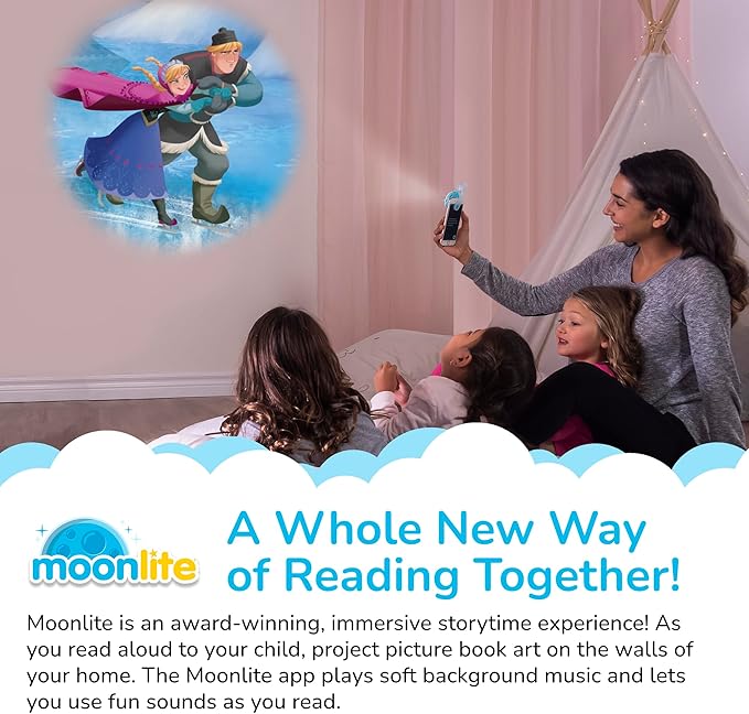 Moonlite Storytime - Disney's Frozen The Ice Games - A Magical Read Together - Projector Sold Separately - Single Disc Pack for Kids & Toddlers - Learning Gifts for Kids Ages 12 Months & Up