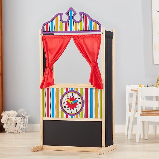 Melissa & Doug Deluxe Puppet Theater - Sturdy Wooden Construction, Age 6+