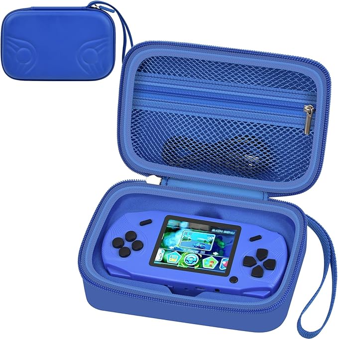 casmilee Travel Carrying Case Compatible with Beijue/for WELLST·G 16 Bit Handheld Games, Kids Video Games Storage Holder, Portable Electronic Game Player Organizer for Console Accessories - Box Only