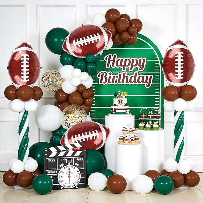 American Football Balloons 12pcs 20 inches Rugby Ball Balloon Football Party Balloon for Tailgate Game Day Sport Themed Birthday Party Decorations