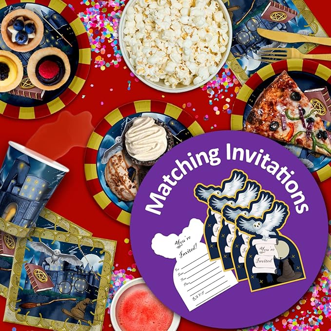 Wizard Castle Birthday Party Supplies Set Plates Napkins Cups Tableware Kit for 16