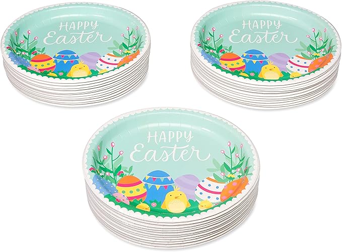 American Greetings 36-Count Paper Dinner Plates, Easter Party Supplies