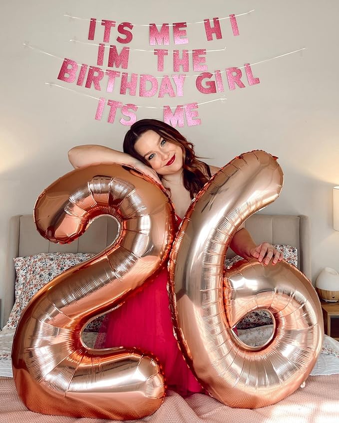 Rose Gold Number 60 Balloon 40 inch, 60 Number Balloons, 60th Birthday Decorations, 60 Year Old Women Men Rose Gold Party Supplies