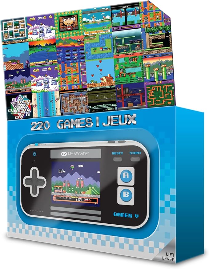 My Arcade Gamer V Classic-Blue: Portable Gaming Console with 220 Games, 2.5" Color Display, Pocket Size (DGUN-3919)