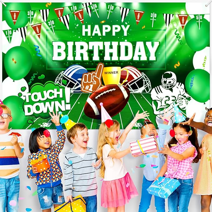 Football Birthday Party Decorations Super Game Backdrop Banner Football Bowl Theme Birthday Party Supplies Touchdown Banner Decor
