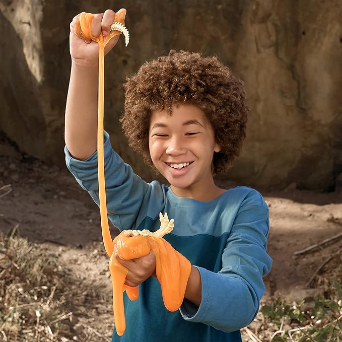 Robo Alive Dino Fossil Find - Stegosaurus by ZURU Excavate Dinosaur Fossils Digging Kit Collectible Toy with Slime, Multi-Color, Small