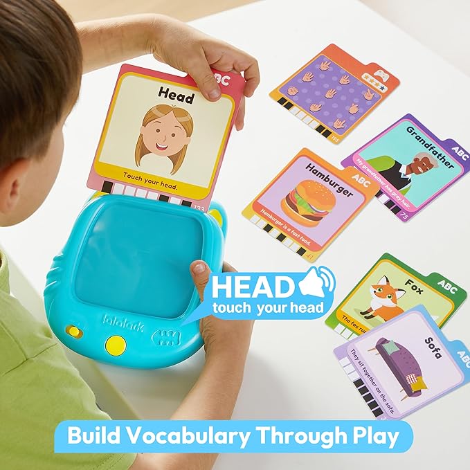 JOVA lalalark Talking Flash Cards for Kids 3 4 5 Year Old, Toddler Learning Toys with 136 Sight Words & 64 Games, Montessori Educational Toy for Kids, Preschool Learning Activities, Boys Girls Gifts