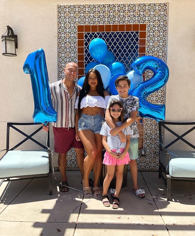 Numbers Balloon 40 Inch 2 Navy Blue Balloon Number Birthday Decorations, 2nd 12 21st Party Celebrations Decorations Graduations Baby