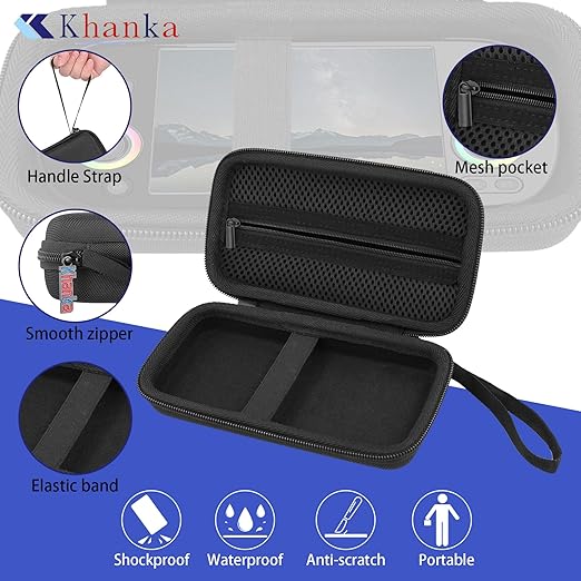 khanka Hard Travel Case Replacement for RG40XX H Retro Handheld Game Console,Case Only. (Black)