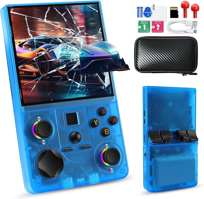 DC40V Retro Handheld Game Console - 4.0 Inch Retro Gaming Console with Preloaded 20,000+ Classic Games, Open Source Linux System, Built-in 64G TF Card, Portable Pocket Hand Held Video Game