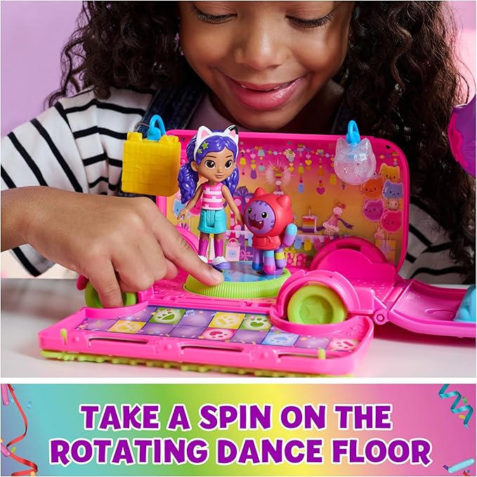 DreamWorks GABBY'S Dollhouse Celebration Party Bus, Transforming Playset with Gabby & DJ Catnip Toy Figures & Dollhouse Accessories, Kids Toys for Ages 3 and Up