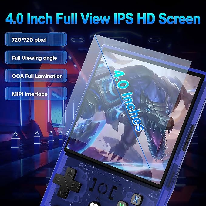 R36MAX Retro Handheld Game Console with Gift Card & Premium Bag, 4.0 Inch IPS Screen, 21,000+ Classic Game, Portable Linux System, 4000mAh Battery Retro Gaming Console (Green Set)