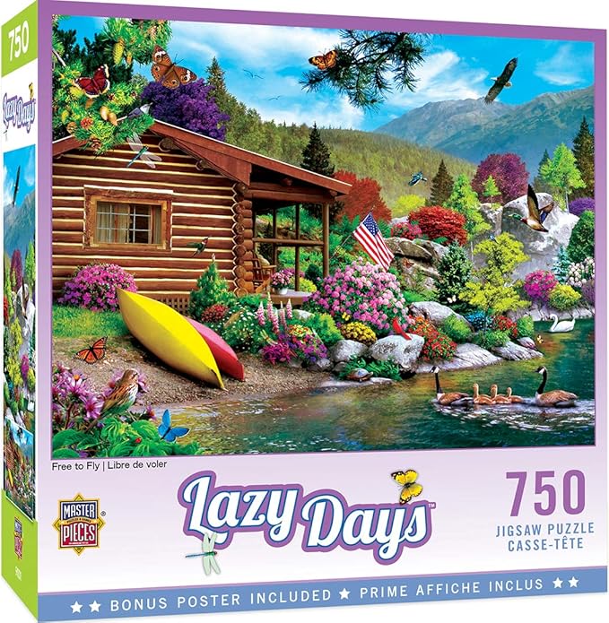 Masterpieces 750 Piece Jigsaw Puzzle for Adults and Family - Free to Fly - 18"x24"