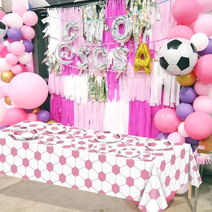 Soccer Party Decorations - 81 Pcs Party Supplies Including Soccer Plates, Napkins, Tablecloth for Kids Fan Sports Event Game Day Party Supplies, Serve 20