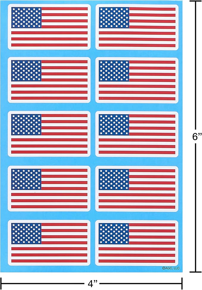 American Greetings Patriotic Stickers, American Flag and Summer Treats (20-Count)