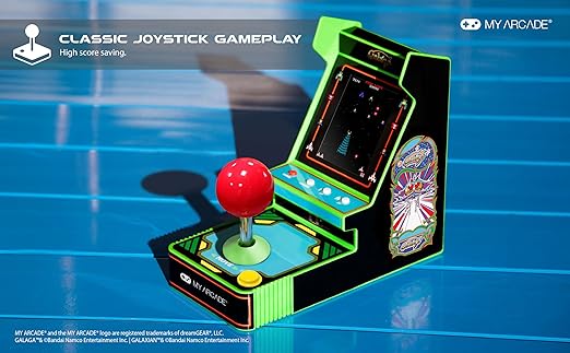 My Arcade New Galaga Red Joystick Player: Galaga and Galaxian Portable Console, Retro Games - 3.5" Full Color Display